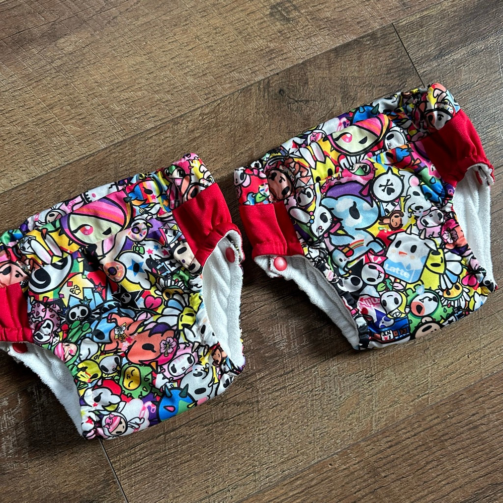 Baby tokidoki Multi-color Red Diaper Covers small